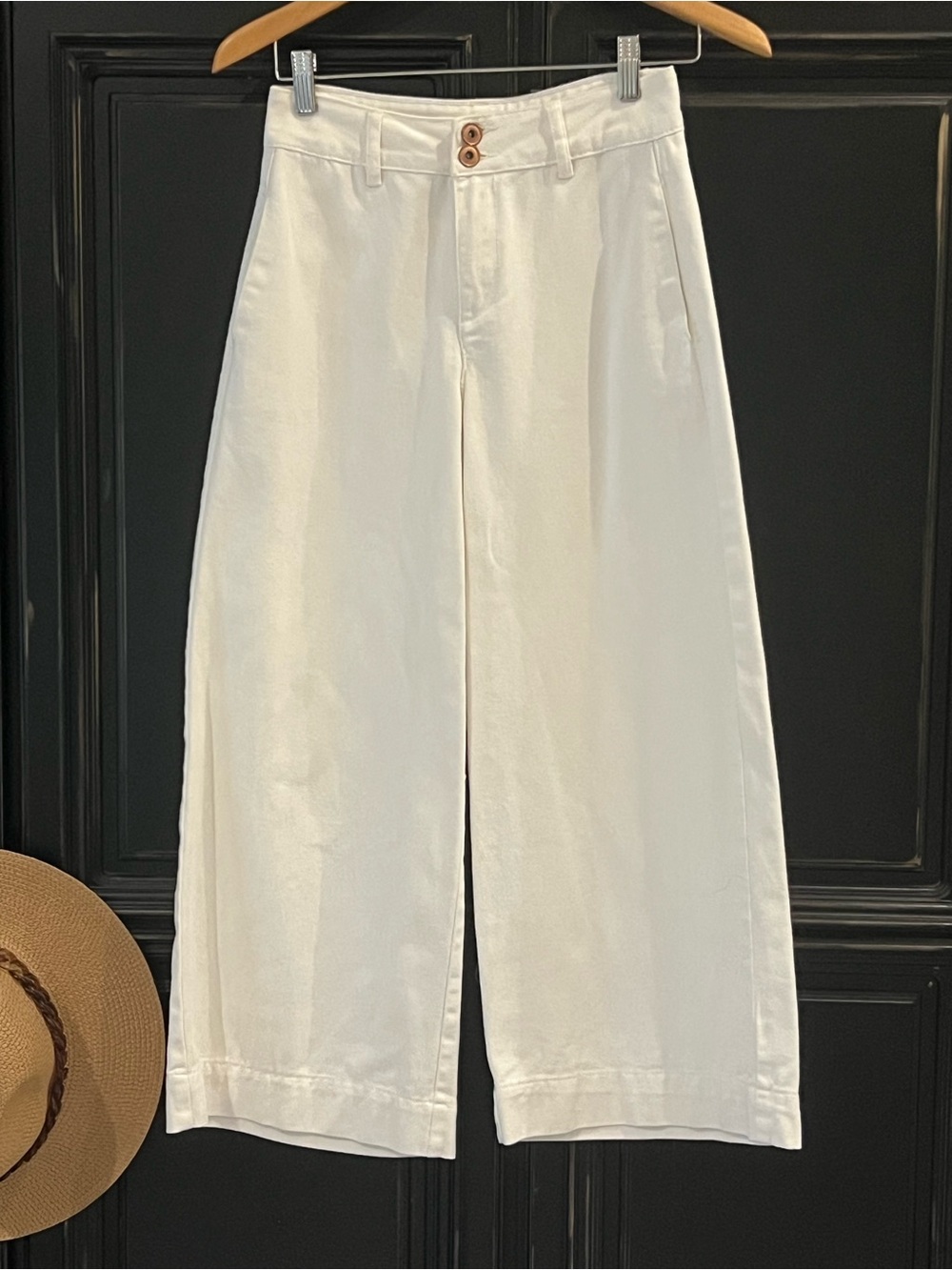 A loves A Wide Leg White High-Rise Pants